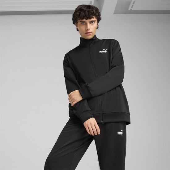 Men's Puma Ess Poly Suit Cl Tracksuit in Black - Image 6