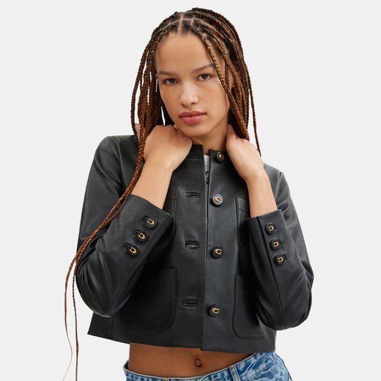 Collarless Leather Jacket - Image 5