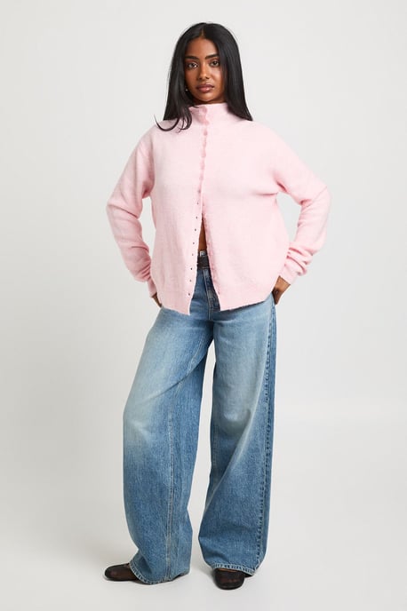 High Neck Button Through Cardigan - Image 3