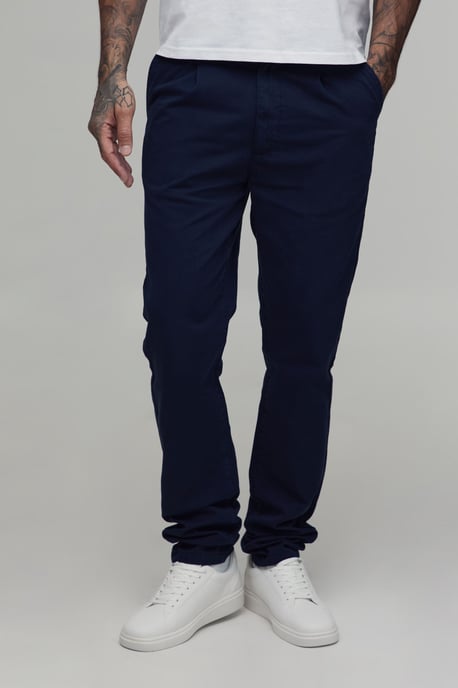 Tall Essential Slim Fit Pleat Front Chino - Image 1