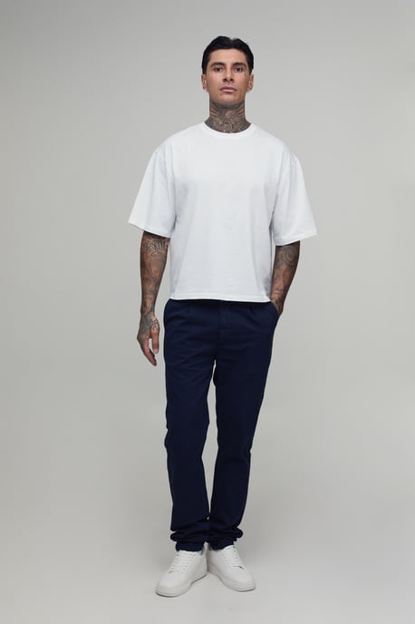 Tall Essential Slim Fit Pleat Front Chino - Image 4