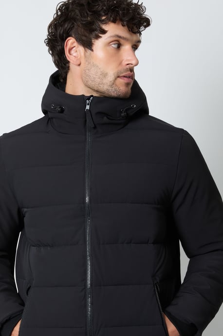 Black Quilted Coat - Image 2