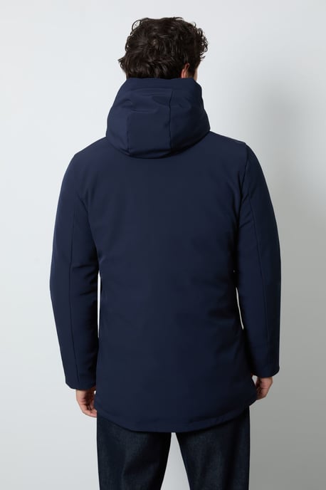 Navy Quilted Coat - Image 3