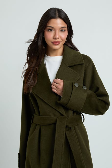 Belted Wool Blend Coat - Image 4