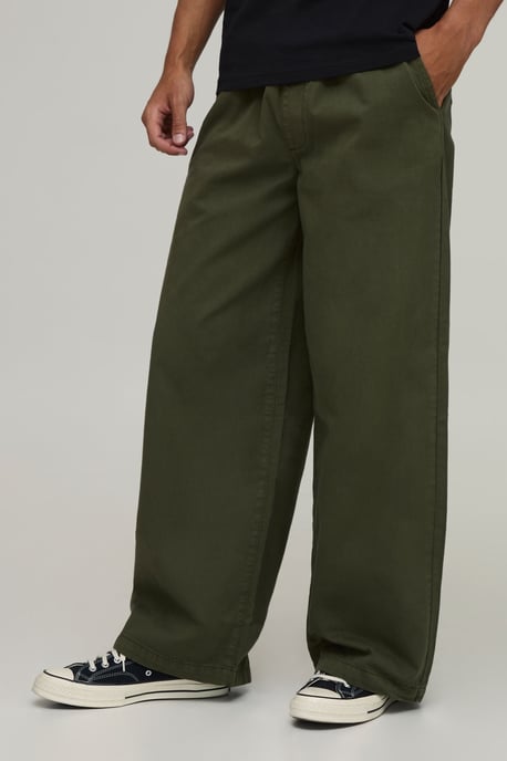 Essential Relaxed Fit Elasticated Waist Chino - Image 1