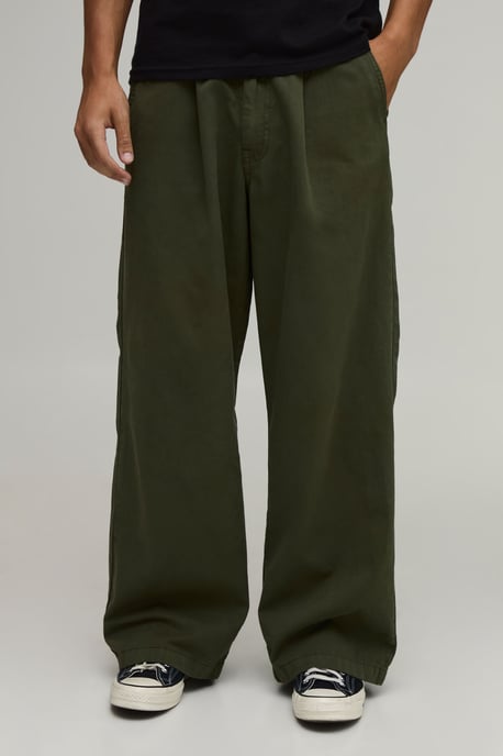 Essential Baggy Fit Elasticated Waist Chino - Image 1