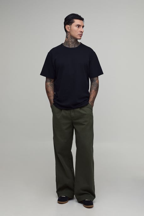 Tall Essential Baggy Elasticated Waist Chino - Image 4