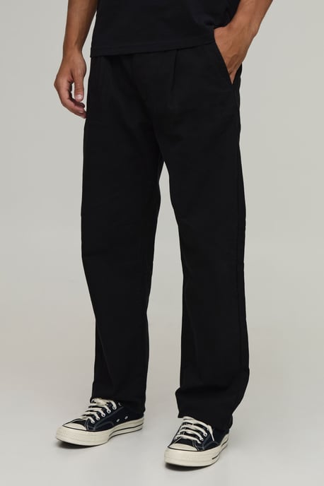 Straight Leg Pleat Front Chino - Image 1