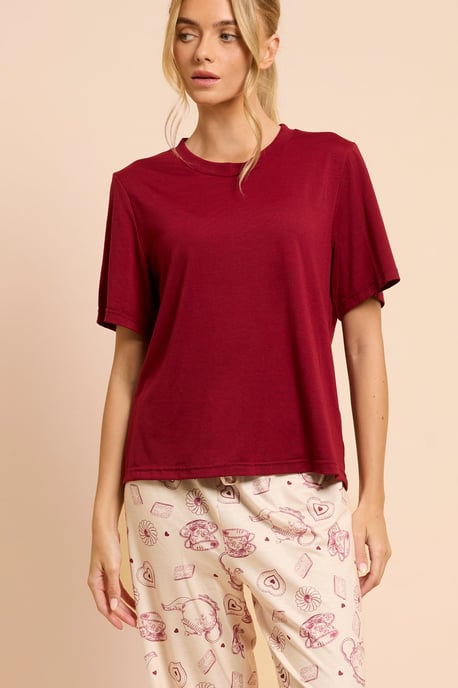 Graphic Tee and Trousers PJ Set - Image 4
