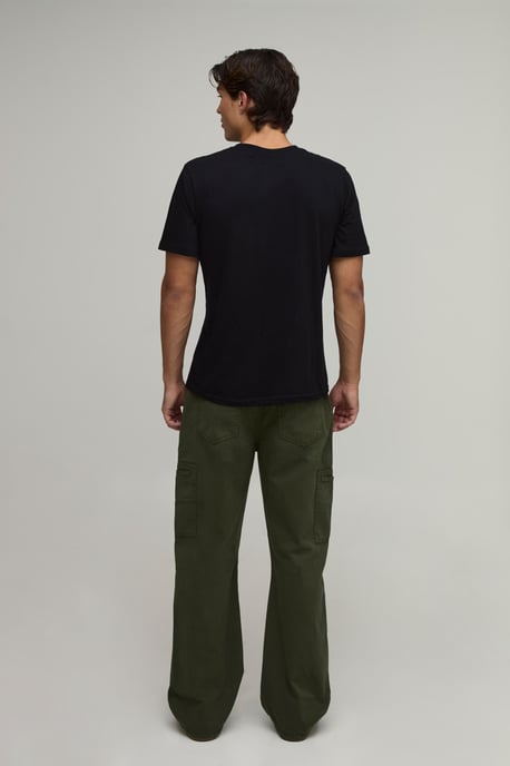 Straight Leg Welt Pocket Cargo Trousers - Image 2
