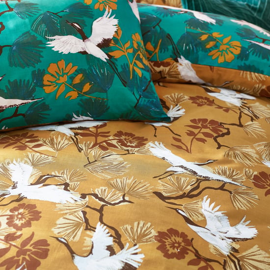 Majestic Bird Demoiselle Botanical Reversible Duvet Cover Set - Image 3
