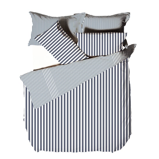 Hebden Duvet Set Navy/Grey - Image 4