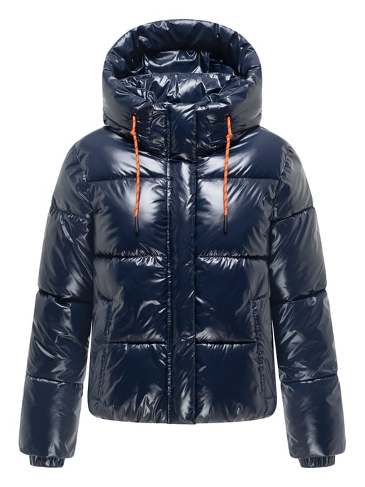 Marikoo women’s quilted winter jacket Skyraa with hood & shiny design - Image 2