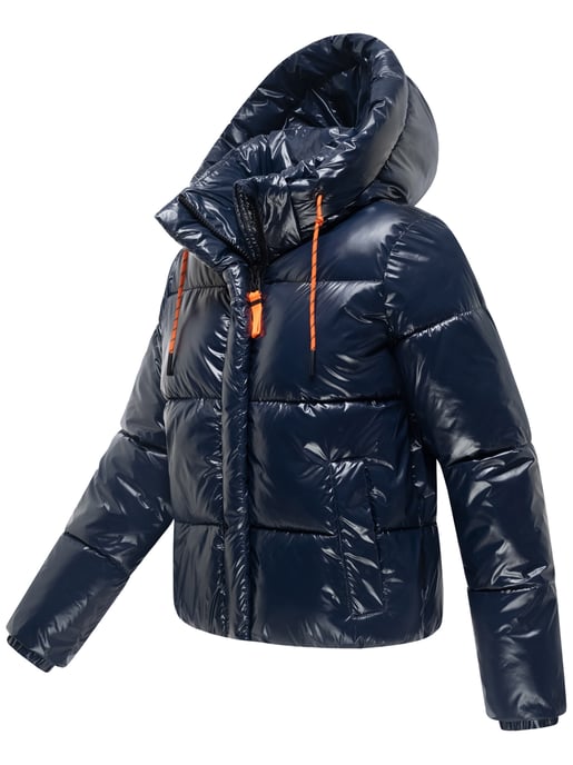 Marikoo women’s quilted winter jacket Skyraa with hood & shiny design - Image 3