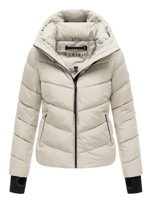 Marikoo women’s quilted jacket Yukanii with hood & feminine fit - Image 1