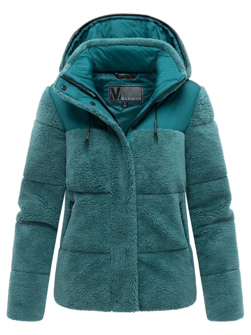 Marikoo dames teddy puffer jas met capuchon – model Kaguraa - Image 2