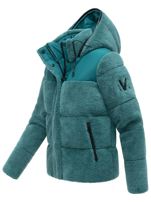 Marikoo dames teddy puffer jas met capuchon – model Kaguraa - Image 4