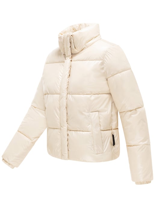 Marikoo women’s quilted winter jacket Skyraa with hood & shiny design - Image 4