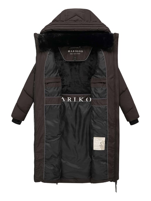 Marikoo Nadaree dames winterjas – lang, warm & met capuchon - Image 6