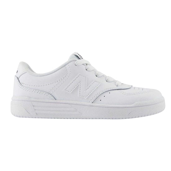 New Balance Childrens/Kids 480 Leather Flat Trainers (White) - Image 1