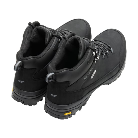 Regatta Mens Burrell Leather Walking Boots (Black) - Image 2