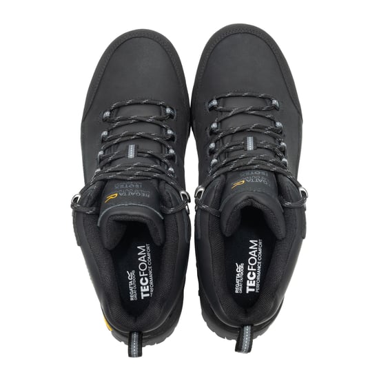Regatta Mens Burrell Leather Walking Boots (Black) - Image 4
