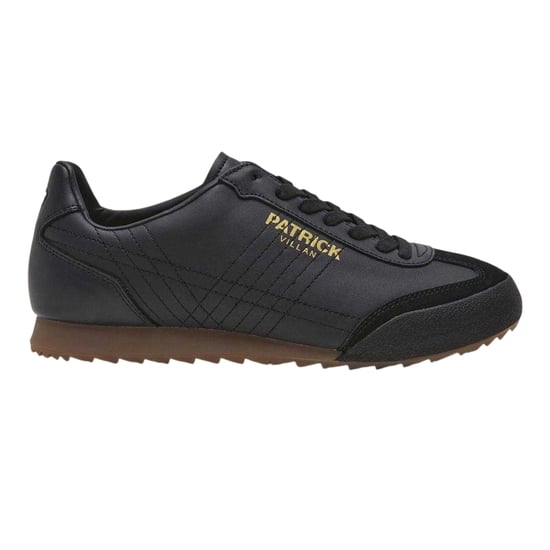 Patrick Mens Villan Leather Trainers (Black) - Image 1