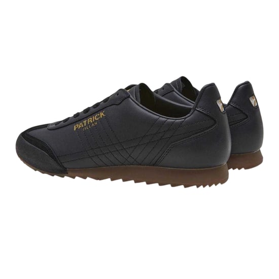 Patrick Mens Villan Leather Trainers (Black) - Image 2