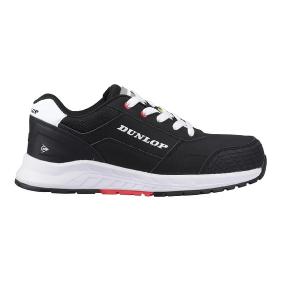Dunlop Heren Storm Lederen Veiligheidsschoenen (Zwart/Wit/Rood) - Image 1
