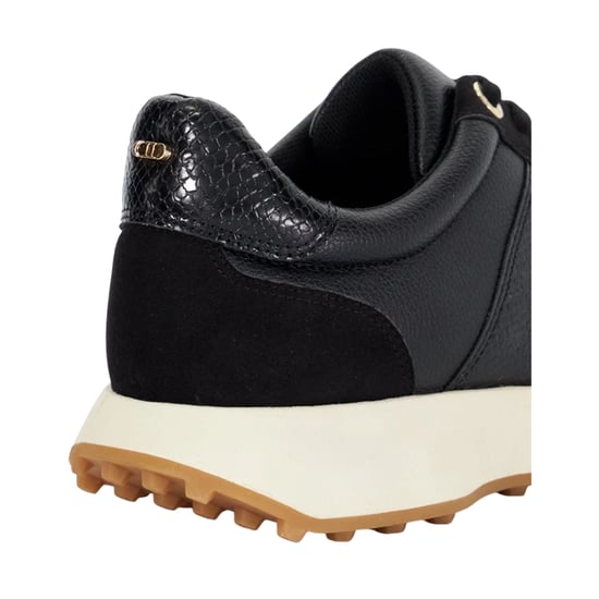 Dune London Womens/Ladies Snake Print Leather Trainers (Black) - Image 2