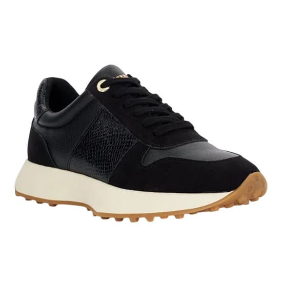 Dune London Womens/Ladies Snake Print Leather Trainers (Black) - Image 4