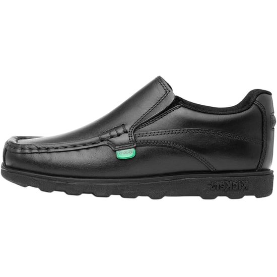 Kickers Boys Fragma Leather School Shoes (Black) - Image 3