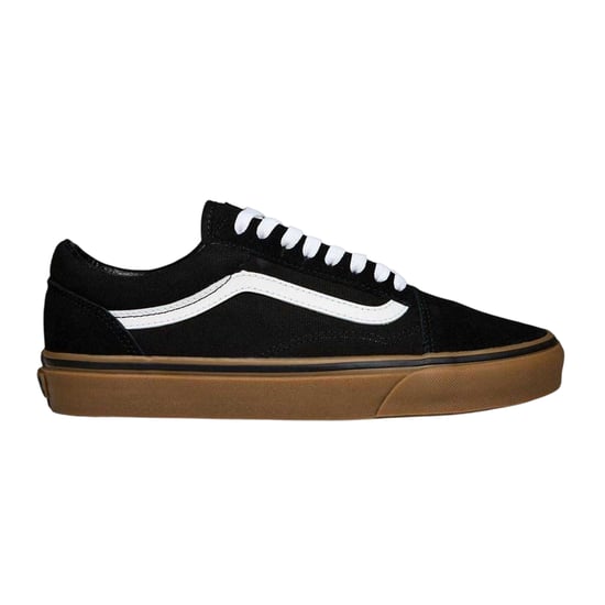 Vans Mens Old Skool Canvas Trainers (Black/Gum) - Image 1