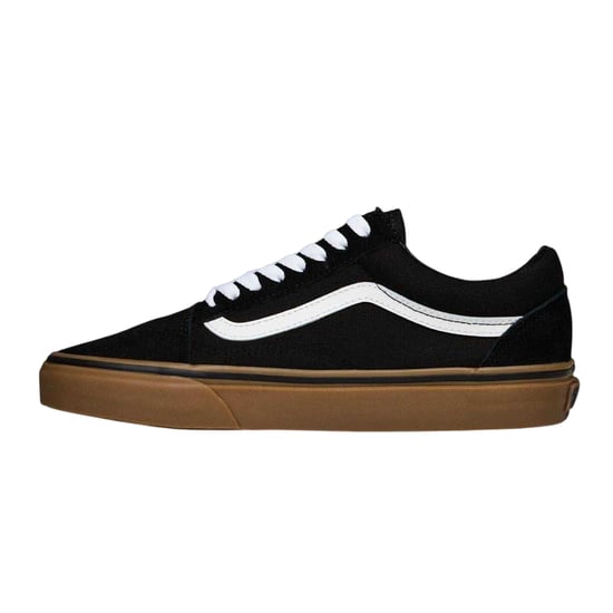 Vans Mens Old Skool Canvas Trainers (Black/Gum) - Image 3