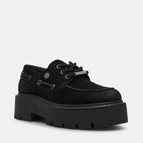 Women's Steve Madden Oaklen Shoes in BLACK SUED - Image 2