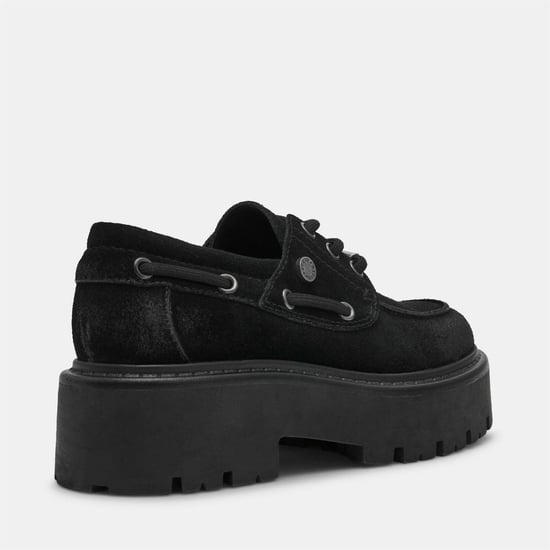 Women's Steve Madden Oaklen Shoes in BLACK SUED - Image 3