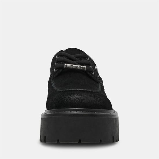 Women's Steve Madden Oaklen Shoes in BLACK SUED - Image 4