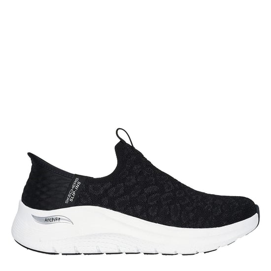 Women's Skechers Fit 2.0 Slip On Trainers in Black - Image 3