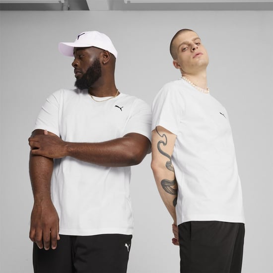 Men's Puma Small Logo T-Shirt in White - Image 3