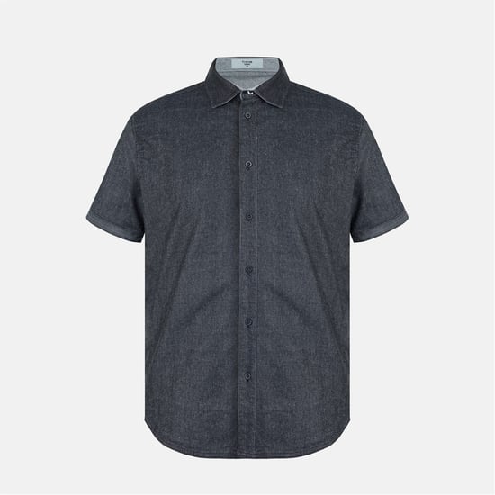 Men's Firetrap Regular Fit Short Sleeve Shirt in Grey - Image 1