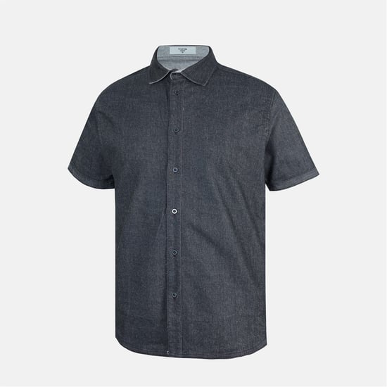 Men's Firetrap Regular Fit Short Sleeve Shirt in Grey - Image 3