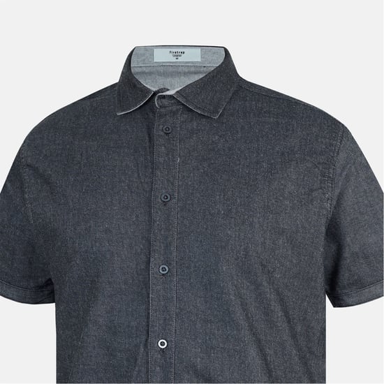 Men's Firetrap Regular Fit Short Sleeve Shirt in Grey - Image 5