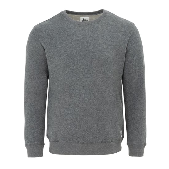 Men's Lonsdale Regular Fit Long Sleeve Crew Neck Sweatshirt in DK. Grey Marl - Image 1