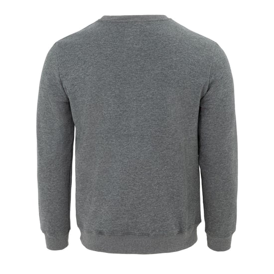 Men's Lonsdale Regular Fit Long Sleeve Crew Neck Sweatshirt in DK. Grey Marl - Image 2