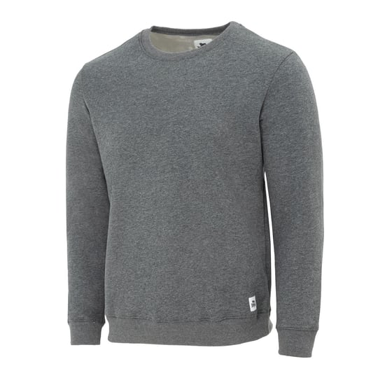 Men's Lonsdale Regular Fit Long Sleeve Crew Neck Sweatshirt in DK. Grey Marl - Image 3