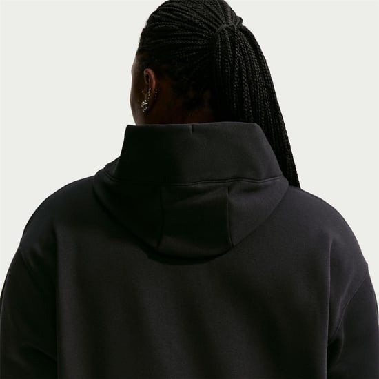 Women's Nike Bold Logo Hooded Neck Long Sleeve Relaxed Fit Sweatshirt in Black/(Sail) - Image 2