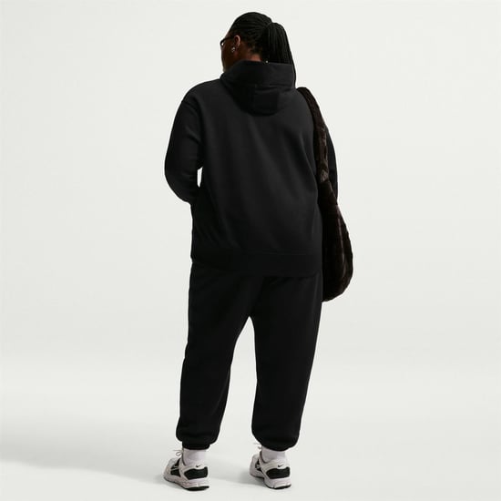 Women's Nike Bold Logo Hooded Neck Long Sleeve Relaxed Fit Sweatshirt in Black/(Sail) - Image 6