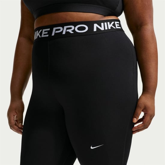 Women's Nike Pro 365 High Rise Solid Shapewear Leggings in Black/White - Image 1