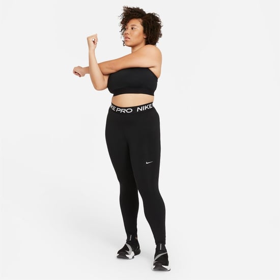 Women's Nike Pro 365 High Rise Solid Shapewear Leggings in Black/White - Image 6