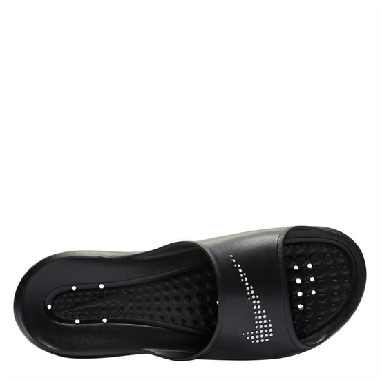 Men's Nike Victori Shower Sliders in Black/White - Image 6